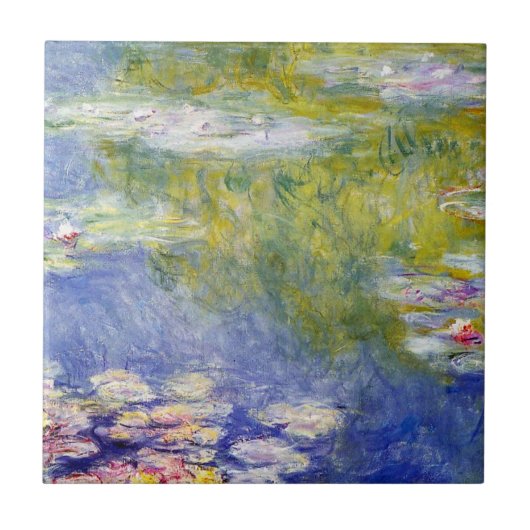 Monet's Water Lily Pond Tegeltje (Voorkant)