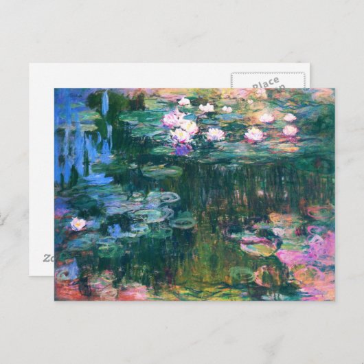 Monet's waterlelies briefkaart (Voorkant / Achterkant)