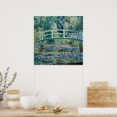 Monet's Waterlelies en Japanse Brug Poster (Keuken)