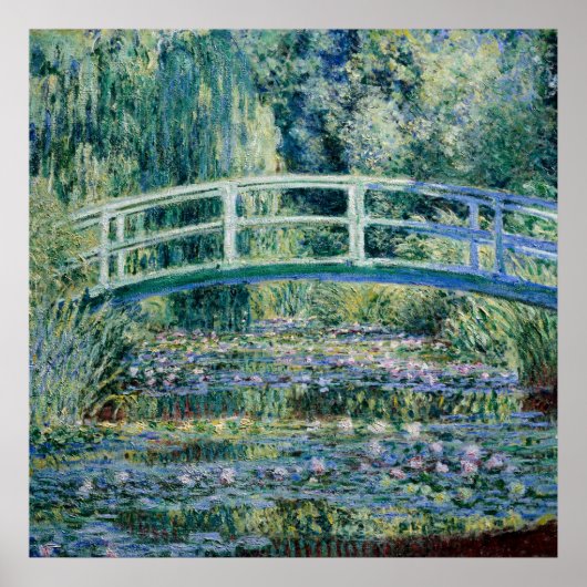 Monet's Waterlelies en Japanse Brug Poster (Voorkant)