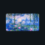 Monet's waterlelies etiket<br><div class="desc">Monet's waterlelies. Ga naar mijn winkel voor een interessanter design en meer kleurenkeuze. => zazzle.com/iwheels*</div>