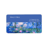 Monet's waterlelies etiket (Voorkant)