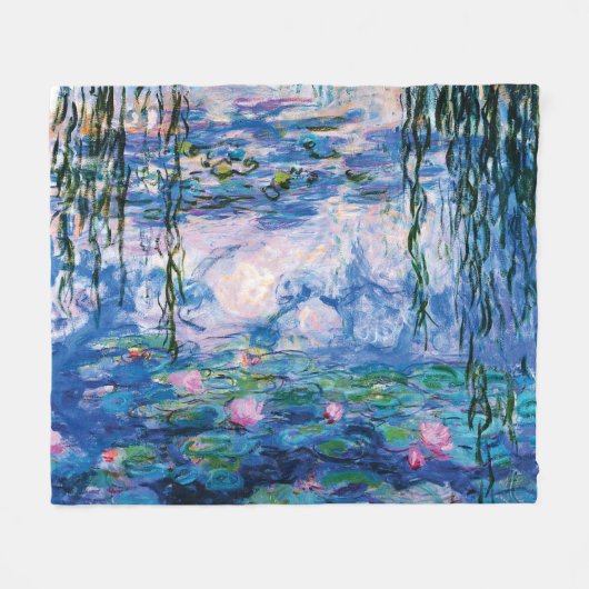 Monet's waterlelies fleece deken (Voorkant (Horizontaal))