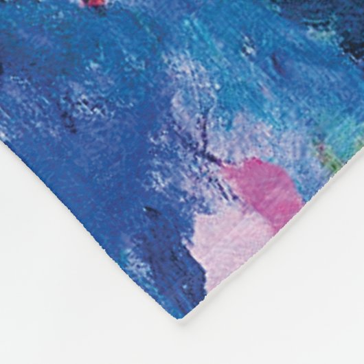 Monet's waterlelies fleece deken (Hoek)
