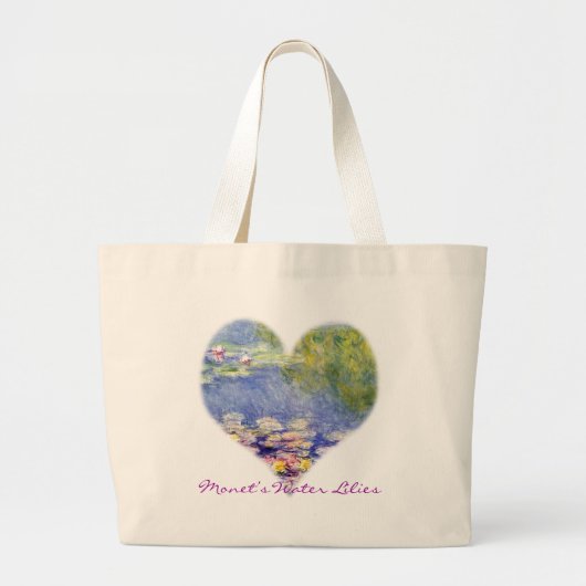 Monet's waterlelies grote tote bag (Voorkant)