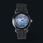 Monet's waterlelies horloge<br><div class="desc">Monet's waterlelies. Ga naar mijn winkel voor een interessanter design en meer kleurenkeuze. => zazzle.com/iwheels*</div>
