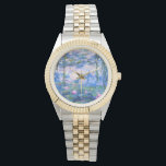 Monet's waterlelies horloge<br><div class="desc">Ga naar mijn winkel voor een interessanter design en meer kleurenkeuze. => zazzle.com/iwheels*</div>