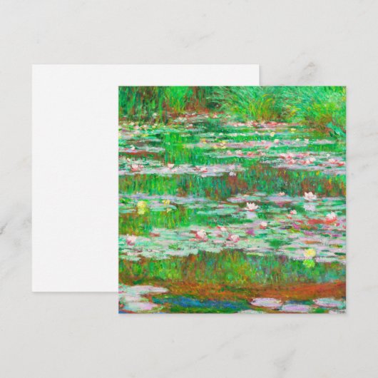 Monet's waterlelies kaart (Voorkant / Achterkant)