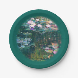Monet's waterlelies papieren bordje