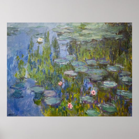 Monet's Waterlelies Poster (Voorkant)