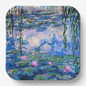 Monet's waterlilies mengen en matchen papieren bordje (Voorkant)