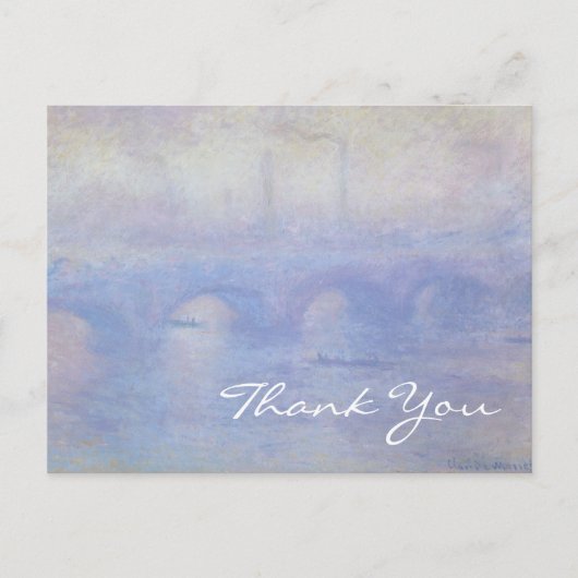 Monet's Waterloorbrug Briefkaart (Voorkant)