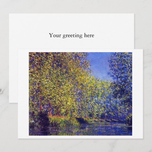 Monetschilderbocht in de Epte-rivier nabij Giverny Aankondiging (Voorkant / Achterkant)