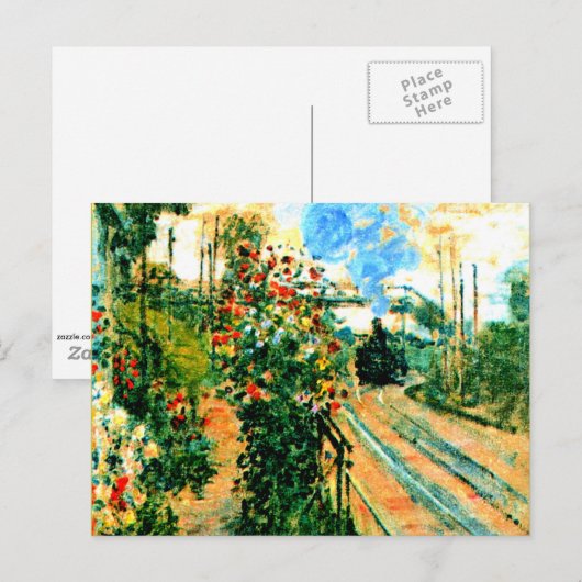 Monetschilderij, aanrijdend in Montegeron Briefkaart (Voorkant / Achterkant)