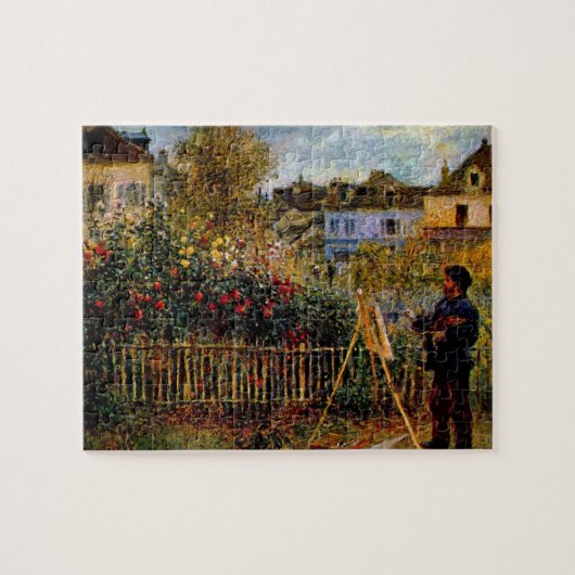 Monetschilderij in zijn tuin door Claude Monet Legpuzzel (Horizontaal)