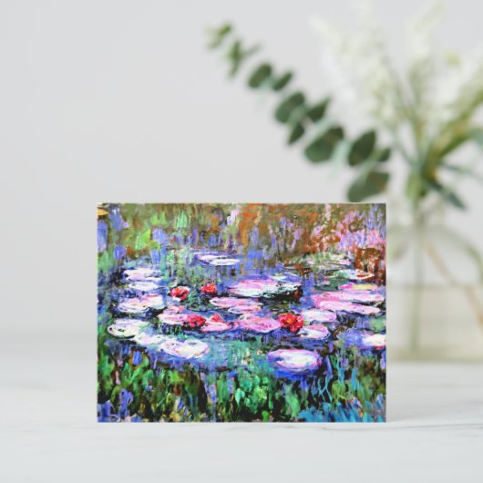 Monetschilderij, Los Nenufares (waterlappen) Briefkaart (Staand voorkant)