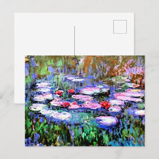 Monetschilderij, Los Nenufares (waterlappen) Briefkaart (Voorkant / Achterkant)