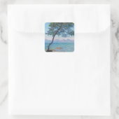 Monetschildering Vierkante Sticker (Tas)