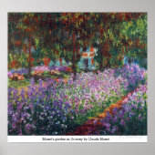 Monettuin in Giverny door Claude Monet Poster (Voorkant)
