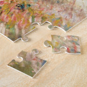 Monetvrouw met een parasolpuzzel legpuzzel (Zijkant)