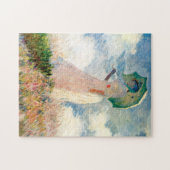 Monetvrouw met een parasolpuzzel legpuzzel (Horizontaal)