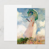 Monetvrouw met een parasoluitvindingen kaart (Voorkant / Achterkant)