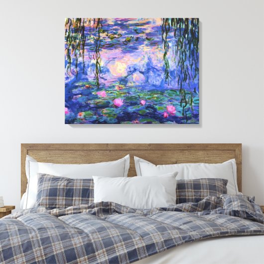 Monetwatergalgen met spiegelende reflecties canvas afdruk (Insitu (Slaapkamer))