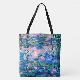 Monetwatergalgen met spiegelende reflecties tote bag