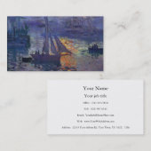 Monetzonsopgang op zee zweefbootschilderkunst visitekaartje (Voorkant / Achterkant)