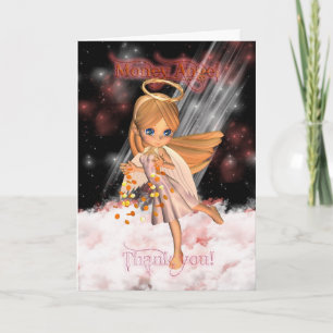 Money Angel - Hartelijk dank - Kaart met Cute Ange