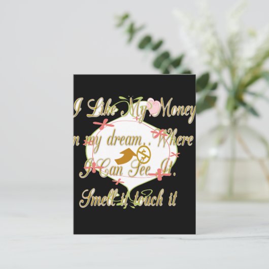 Money Bag Dream Design Briefkaart (Staand voorkant)