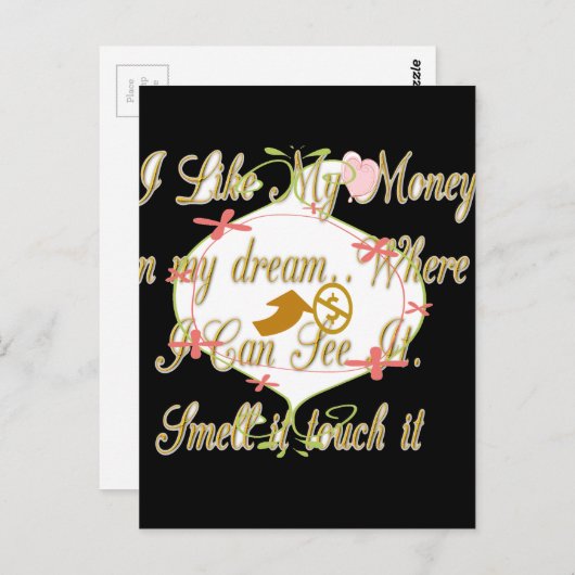 Money Bag Dream Design Briefkaart (Voorkant / Achterkant)