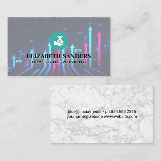 Money Bag | Fin Tech | Grafieken Visitekaartje (Voorkant / Achterkant)