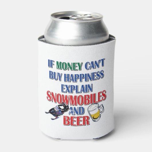 Money-Beer-Snowmobile Blikjeskoeler (Blikje Voorkant)