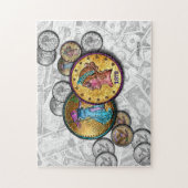 Money Big Coins Gold Dollar Puzzle Legpuzzel (Verticaal)