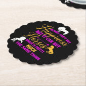 Money Can Buy Horses Purple Yellow      Kartonnen Onderzetters (Gekanteld)