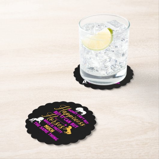 Money Can Buy Horses Purple Yellow      Kartonnen Onderzetters (Insitu)