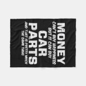 Money Cant Buy Hapness Car Parts Funny Auto Mechan Fleece Deken (Voorkant (Horizontaal))