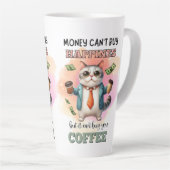 Money Can't Buy Happiness Funny Cat Lover Gift  Latte Mok (Rechterhoek)
