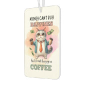 Money Can't Buy Happiness Funny Cat Lover Gift  Luchtverfrisser (Links)