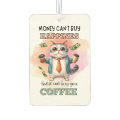 Money Can't Buy Happiness Funny Cat Lover Gift  Luchtverfrisser (Achterkant)