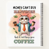 Money Can't Buy Happiness Funny Cat Lover Gift  Notitieboek (Achterkant)