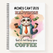 Money Can't Buy Happiness Funny Cat Lover Gift  Notitieboek (Voorkant)