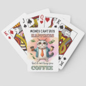 Money Can't Buy Happiness Funny Cat Lover Gift  Pokerkaarten (Achterkant)