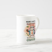 Money Can't Buy Happiness Funny Cat Lover Gift Porselein Kop (Voorkant rechts)