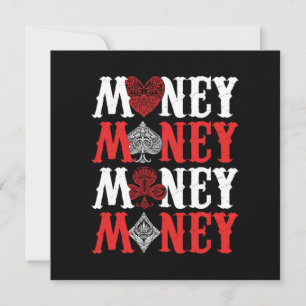 Money Casino Player Cards Poker Bluff Gambler Gift Kaart