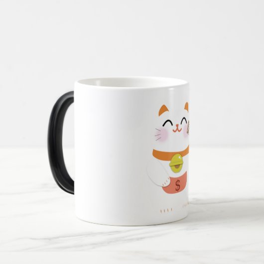 Money Cat Magische Mok (Voorkant links)