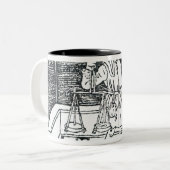 Money Changer Tweekleurige Koffiemok (Voorkant links)