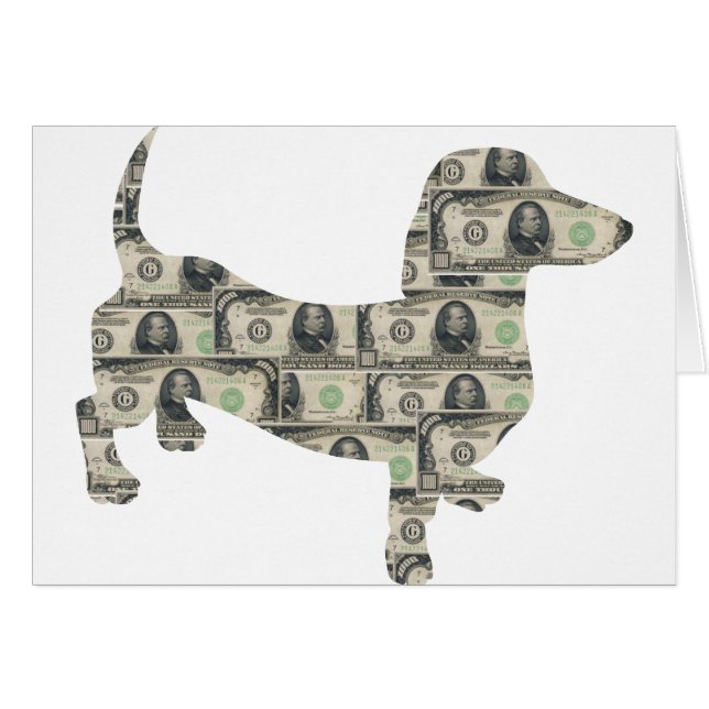 Money Dachshund Wall Street (Voorkant Horizontaal)
