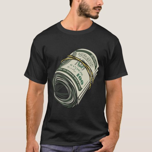 Money Dollars Vet Grafisch T-Shirt (Voorkant)